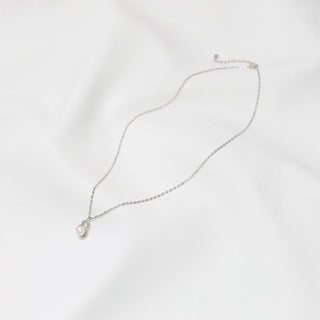 925 Sterling Silver Freshwater Pearl Lucky Gourd Pendant Necklace 40 cm + 5 cm Extender