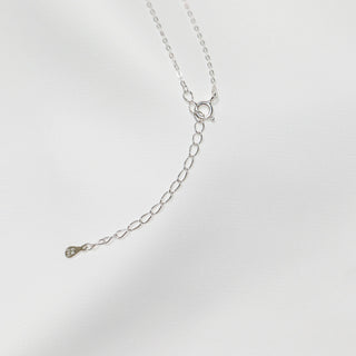 S999 Fine Silver Celestial Moon & Star Crystal Pendant Necklace