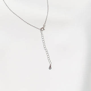 S999 Fine Silver White Cabochon Clover Pendant Necklace