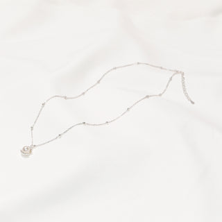 Dainty 925 Sterling Silver Pearl-in-Shell Pendant Necklace