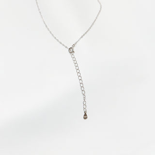 925 Sterling Silver Snowflake Lariat Necklace with Cubic Zirconia