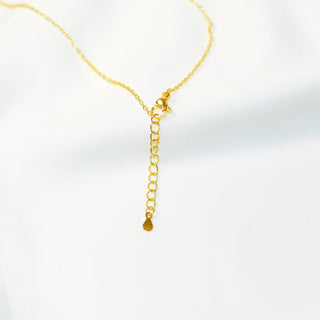 Gold-Tone Longevity Lock Necklace with Crystal Floral Charms