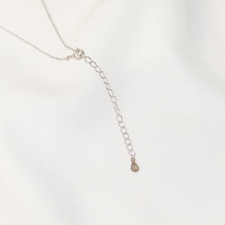 Mother of Pearl Flower Drop Necklace in S999 Fine Silver