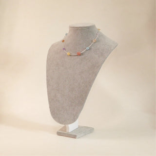 Pastel Multi-Gemstone Beaded Necklace