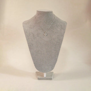 Natural Moonstone Intertwined Halo Sterling Silver Necklace