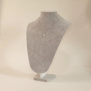 Natural Moonstone Intertwined Halo Sterling Silver Necklace
