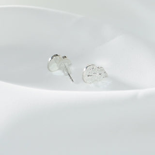 S925 Silver Gourd Stud Earrings | Hammered Texture Gold & Silver