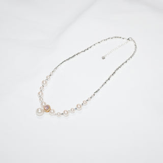 Pink Chalcedony & Pearl Jewelry Set | Necklaces, Bracelets & Ring