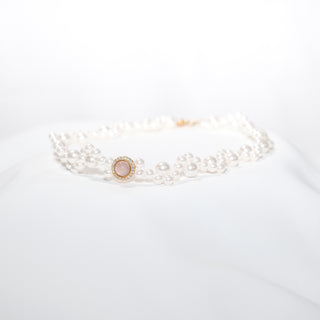 Pink Chalcedony & Pearl Jewelry Set | Necklaces, Bracelets & Ring