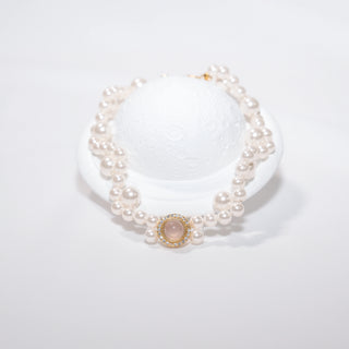 Pink Chalcedony & Pearl Jewelry Set | Necklaces, Bracelets & Ring