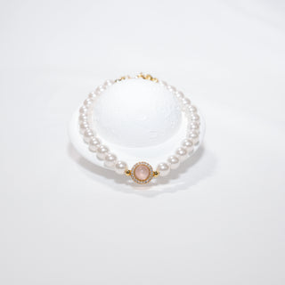 Pink Chalcedony & Pearl Jewelry Set | Necklaces, Bracelets & Ring