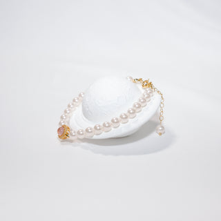 Pink Chalcedony & Pearl Jewelry Set | Necklaces, Bracelets & Ring