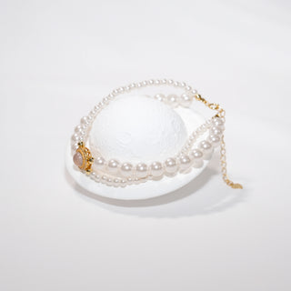 Pink Chalcedony & Pearl Jewelry Set | Necklaces, Bracelets & Ring