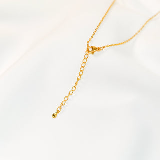 Gold-Plated CZ Floral Gourd Necklace & Stud Earrings Set