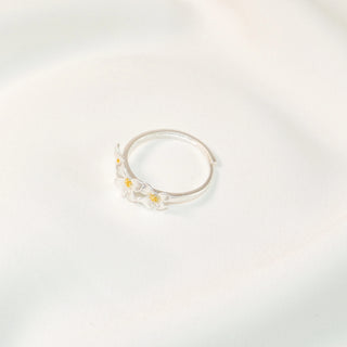 Prue White Gardenia Flower 925 Sterling Silver Jewelry