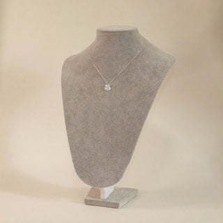 Blue CZ Bow Seashell Earrings & Necklace