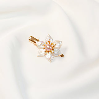 Blush Pink Freshwater Baroque Pearl Blossom Hair Clip