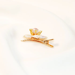 Blush Pink Freshwater Baroque Pearl Blossom Hair Clip