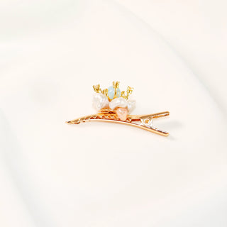Pale Blue Freshwater Baroque Pearl Flower Hair Clip