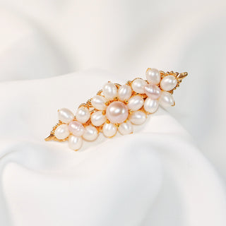 Freshwater Baroque Pearl Floral Hair Clip