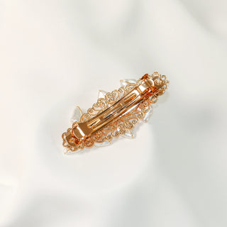 Freshwater Baroque Pearl Floral Gold-Tone Hair Barrette