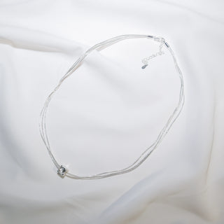 S925 Sterling Silver Matte Cube Necklace