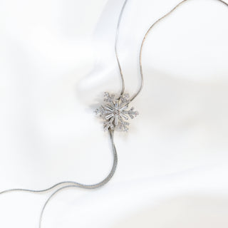 Snowflake Pendant Necklace with Cubic Zirconia