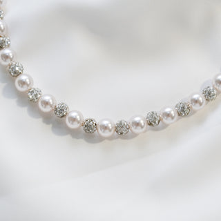 Romantic Pearl & Zircon Necklace Bracelet Set