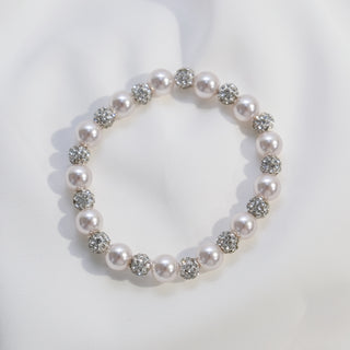 Romantic Pearl & Zircon Necklace Bracelet Set