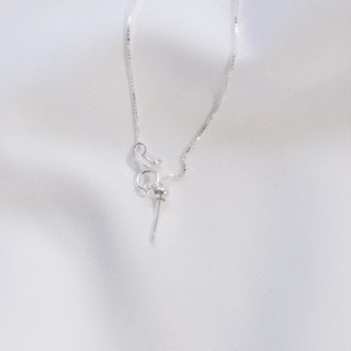 S925 Sterling Silver Butterfly Necklace with Pearls & Chain