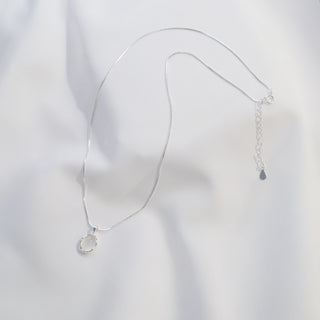S925 Sterling Silver Snake Chain Necklace with Moonstone Pendant