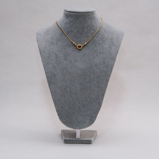 Golden Tiger Eye Pendant Necklace with Cubic Zirconia & Adjustable Chain