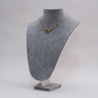 Golden Tiger Eye Pendant Necklace with Cubic Zirconia & Adjustable Chain