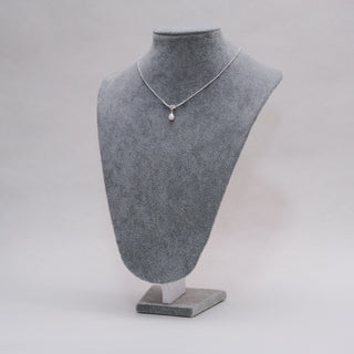 Natural Freshwater Pearl Knot Necklace in Sterling Silver