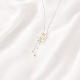 Prue White Gardenia Flower 925 Sterling Silver Jewelry